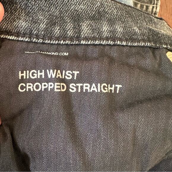 Seven for all Mankind Luxe Vintage High Waist Cropped Straight Felix Black w27 - Picture 9 of 11